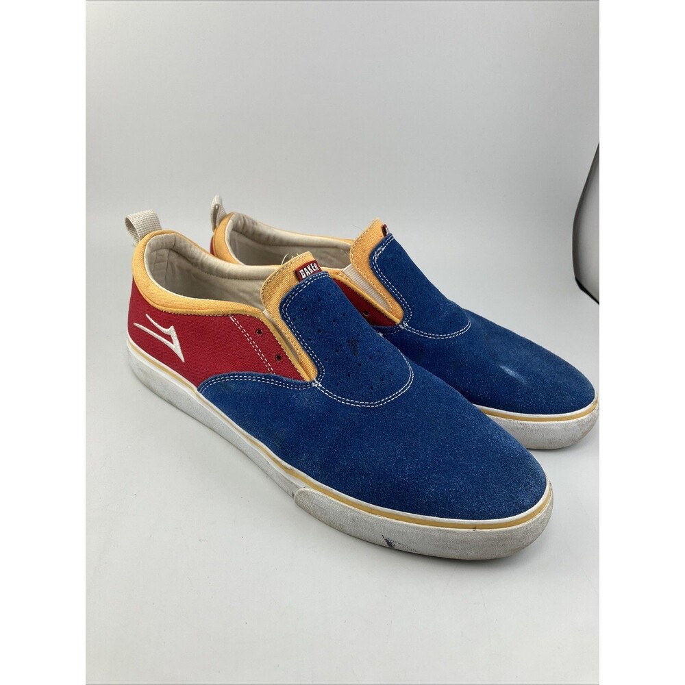 Lakai x Baker Riley 2 Blue / Red / Yellow Skate Shoes - Used Size 11.5
